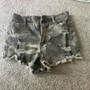 Camo Jean Shorts